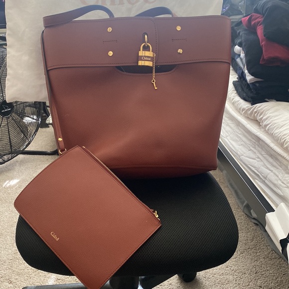 Chloe Red Tote Bag - Picture 4 of 6